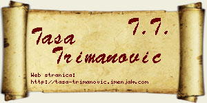 Tasa Trimanović vizit kartica